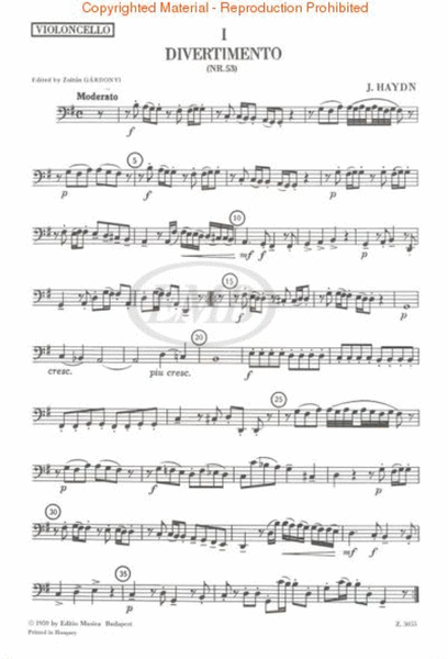 Six Divertimenti for Violin, Viola, and Cello, Nos. 1-3