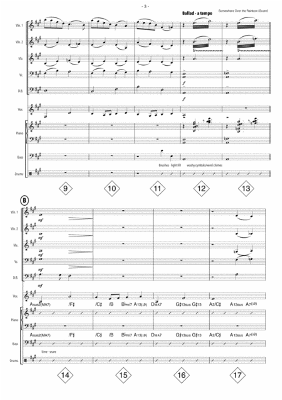 Over The Rainbow Small Ensemble scores gallery preview page 3