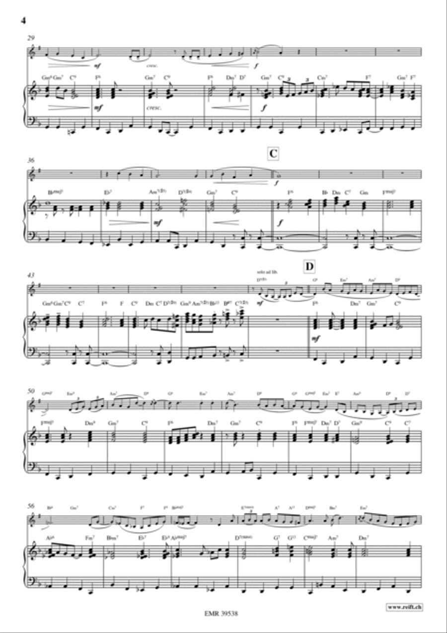 Long Ago And Far Away Bass Clarinet scores gallery preview page 4