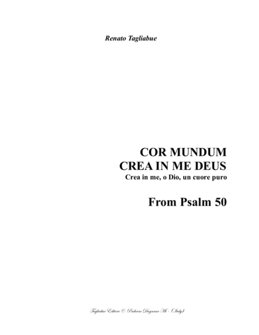 COR MUNDUM CREA IN ME DEUS - Crea in me, o Dio, un cuore puro - From Psalm 50 image number null