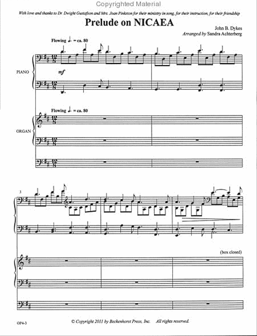 Prelude on NICAEA - Organ and Piano Duet Organ scores gallery preview page 2
