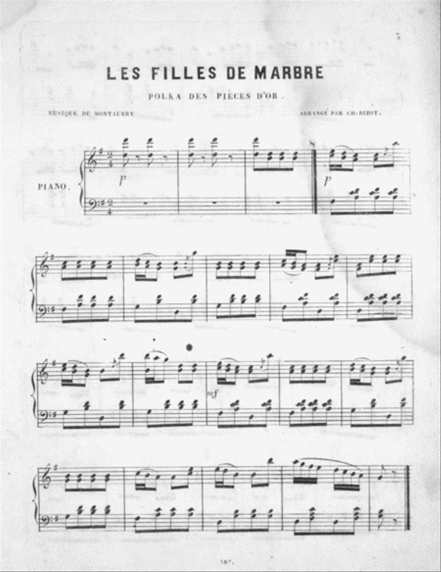 Polka From les Filles de Marbre Piano Solo scores gallery preview page 2