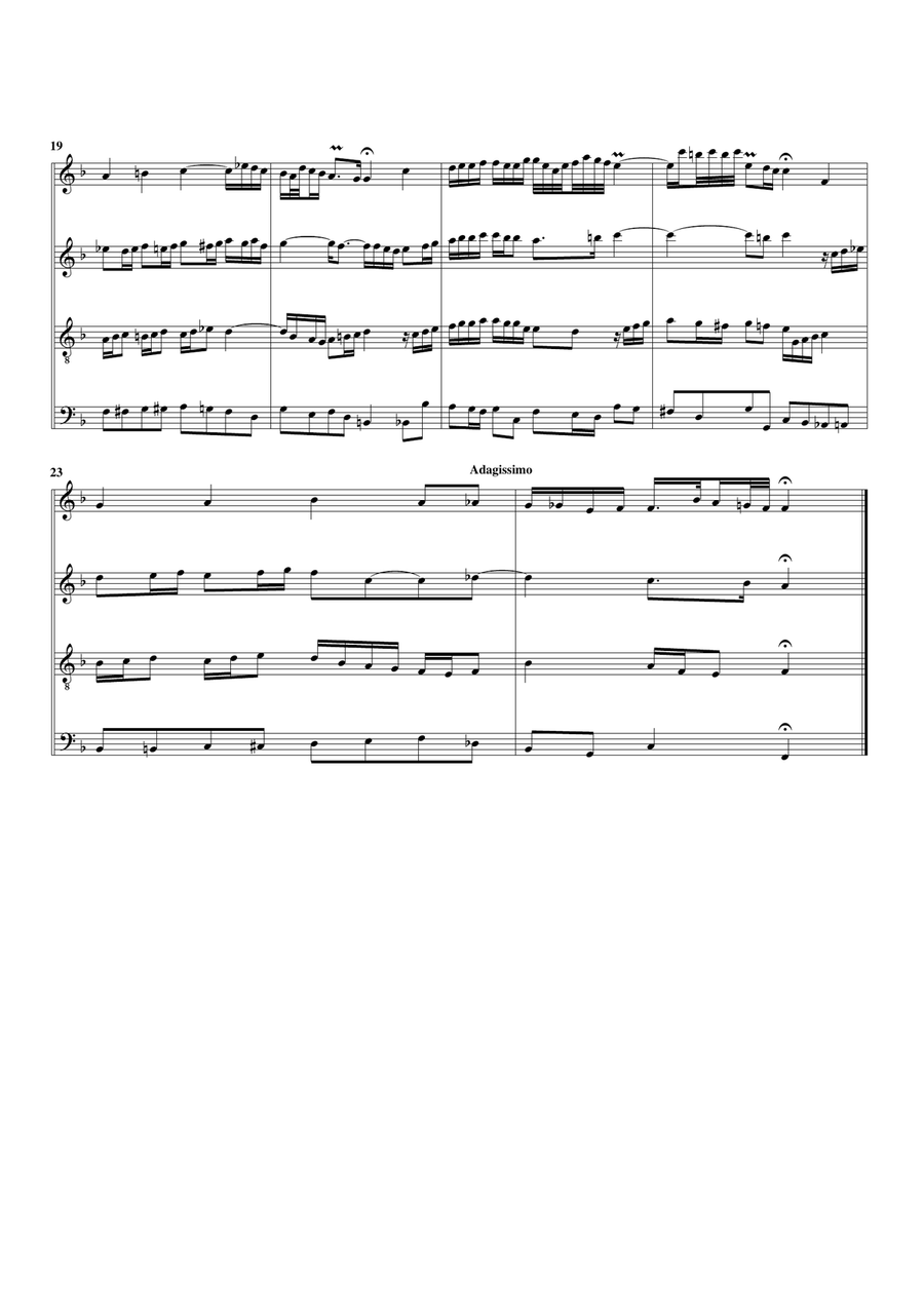 O Mensch, bewein' dein' Suende gross, BWV 622 from Orgelbuechlein (arrangement for 4 recorders) Recorder scores gallery preview page 3