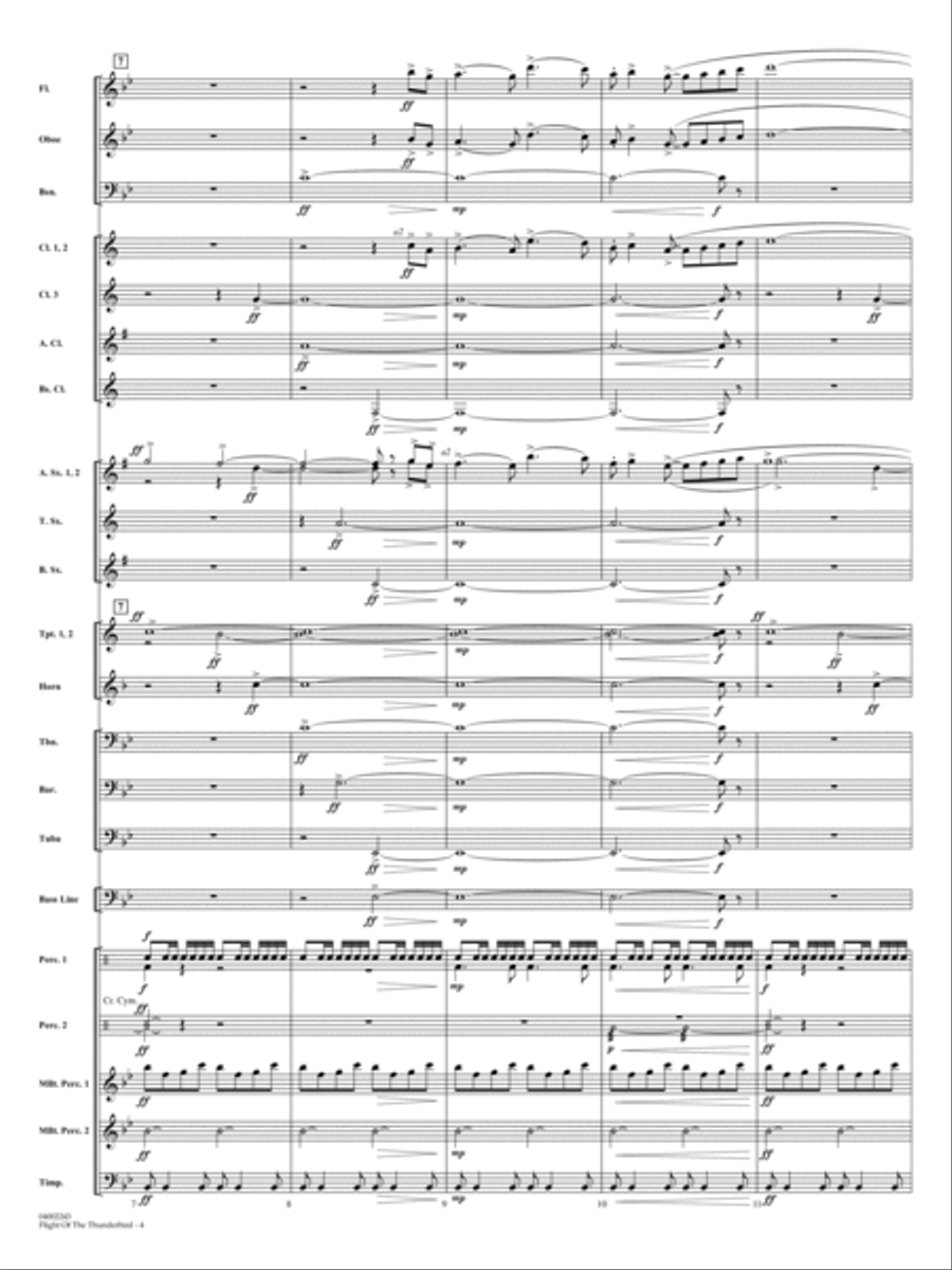 Flight Of The Thunderbird - Full Score Concert Band scores gallery preview page 4