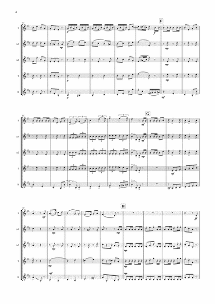The Lone Ar-ranger (Saxophone Quintet) - Score image number null