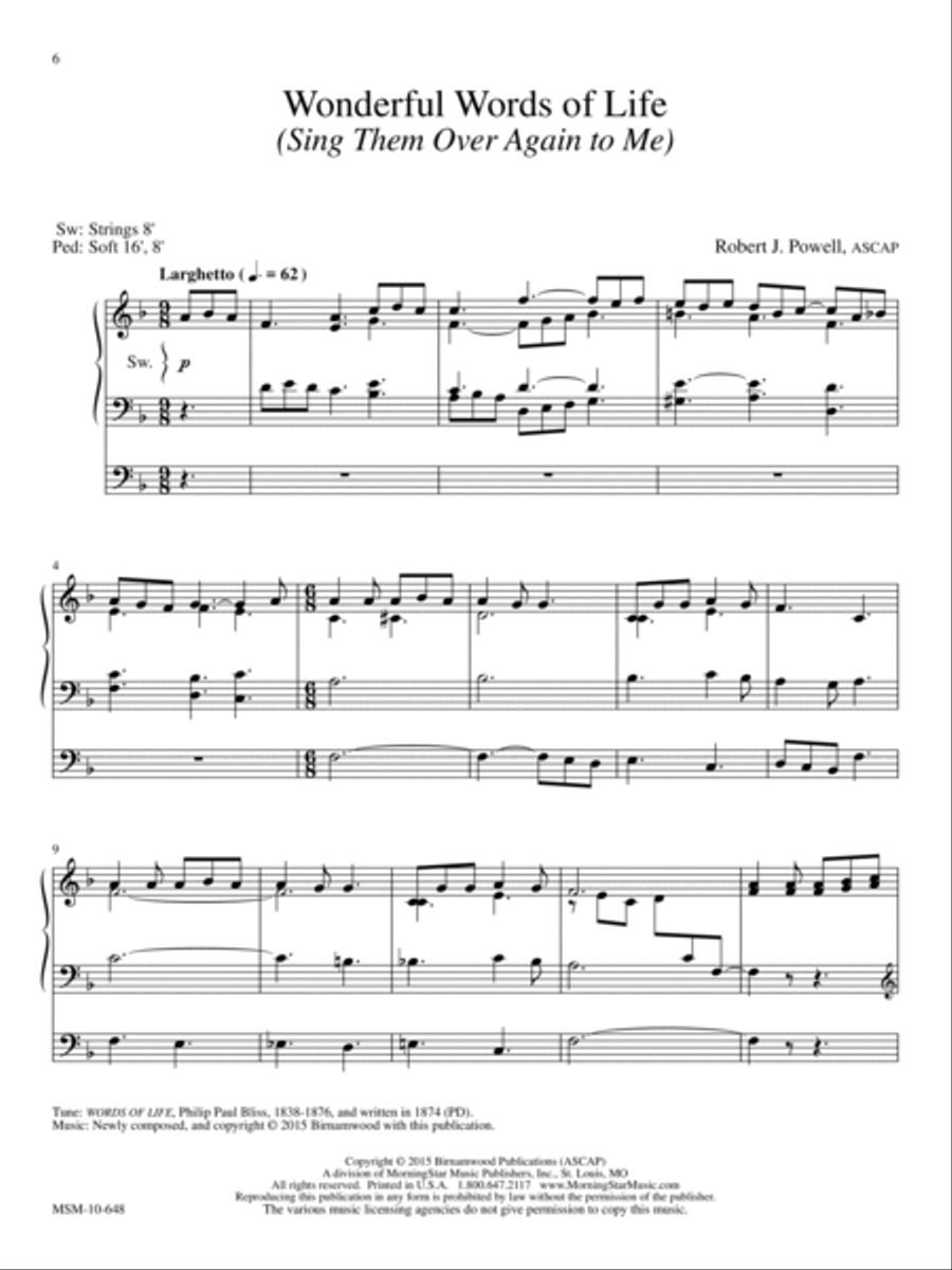 Prayerful Preludes, Set 6 Organ scores gallery preview page 5
