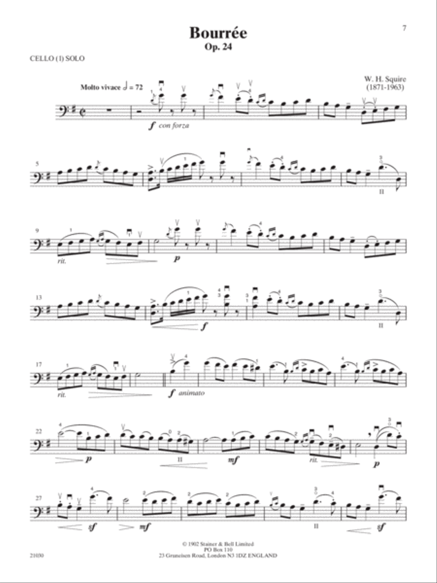 Solos for Young Cellists Cello Part and Piano Acc., Volume 3 Piano Accompaniment scores gallery preview page 5