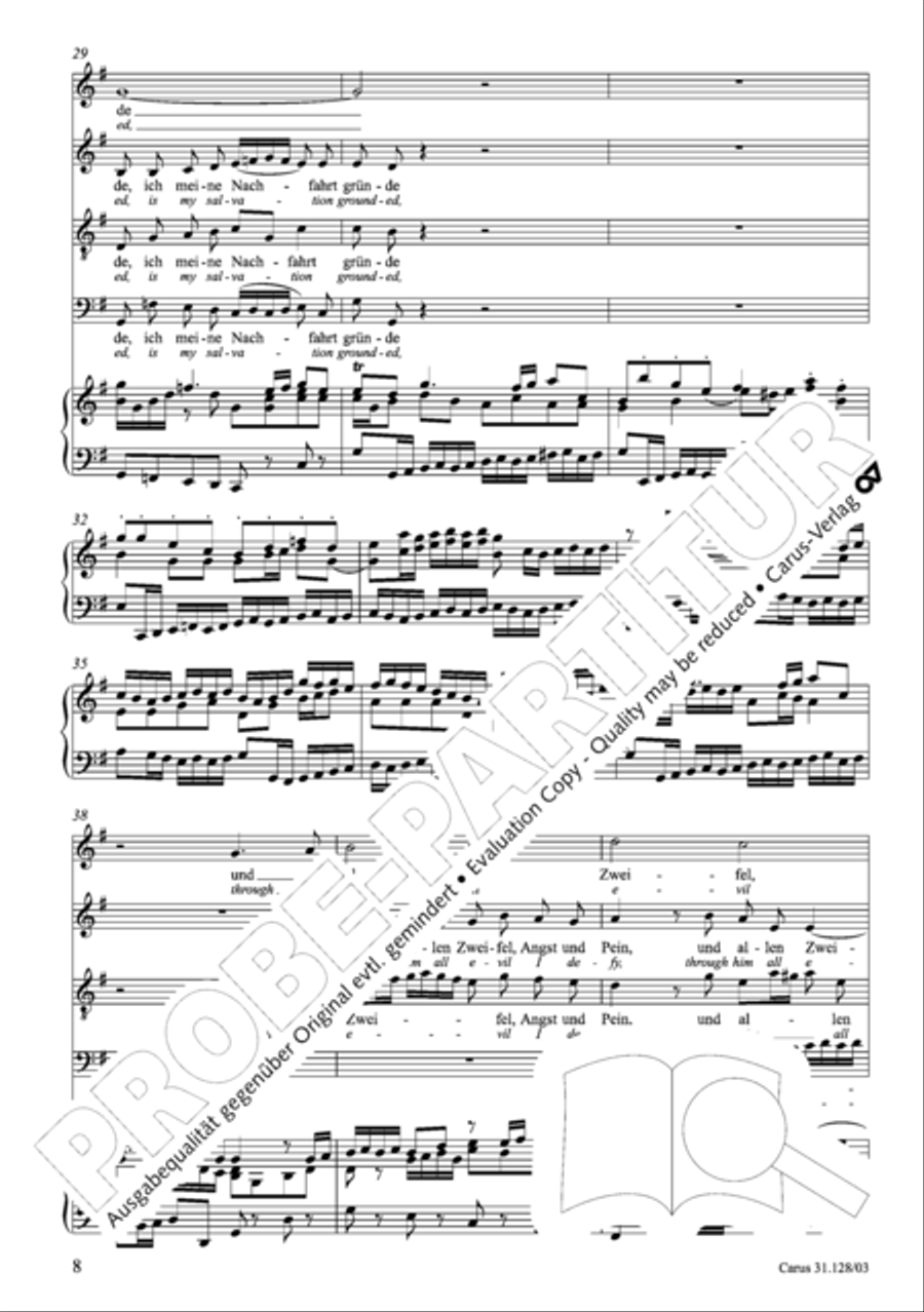 On Jesus Christ's ascent on high (Auf Christi Himmelfahrt allein) ATB scores gallery preview page 9