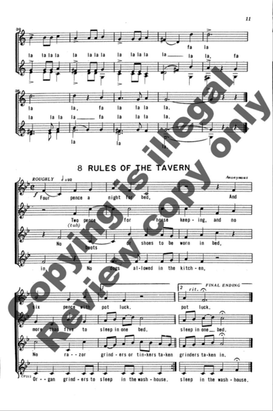 Her Majesty's Delight 4-Part scores gallery preview page 12