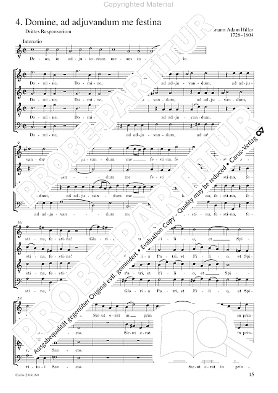 Motets and arias for choirs collected and edited by Johann Adam Hiller, vol. 6 Voice Solo scores gallery preview page 16
