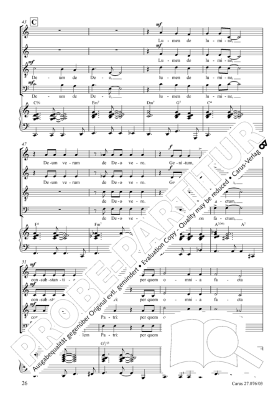 Missa in tempore incerto 4-Part scores gallery preview page 27