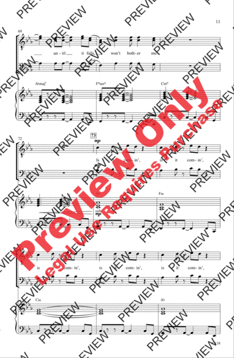 Feel It Still Men's Choir scores gallery preview page 11
