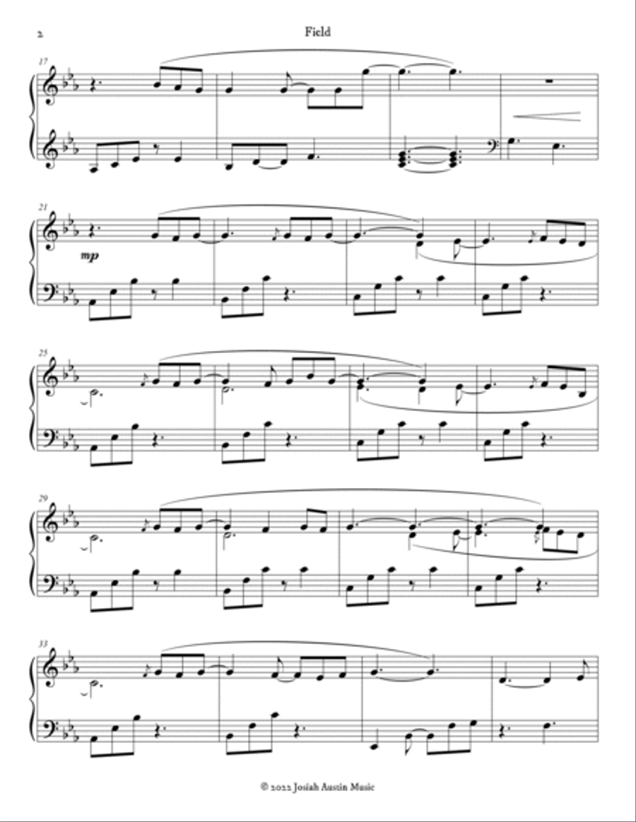 Field Piano Solo scores gallery preview page 3
