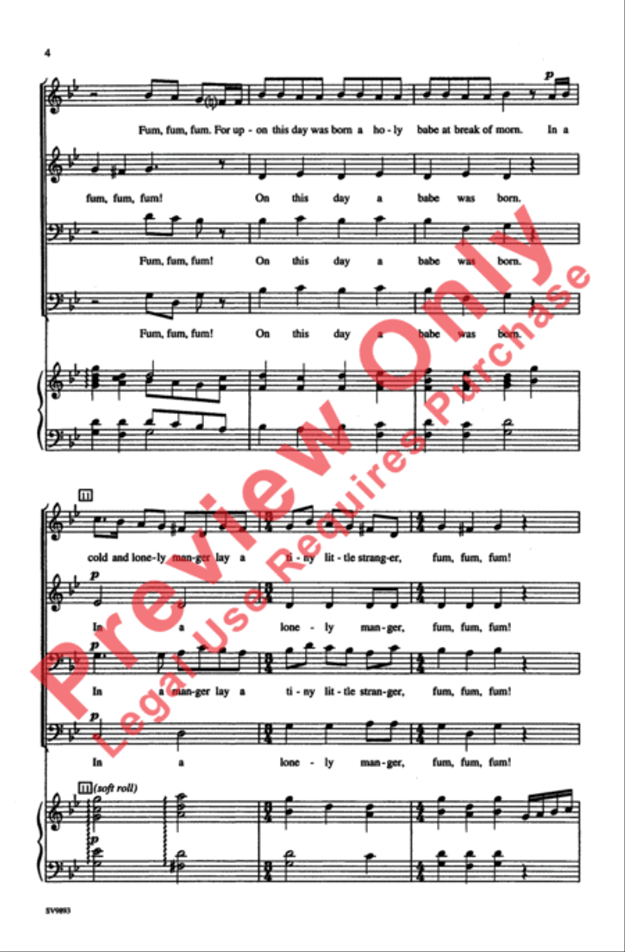 Fum, Fum, Fum / Pat-A-Pan 3-Part scores gallery preview page 3