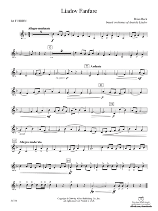 Liadov Fanfare: 1st F Horn
