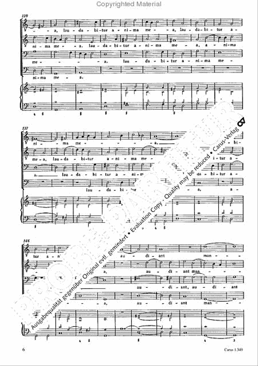 Benedicam Dominum (Sei gepriesen, Herr, mein Gott) TTBB scores gallery preview page 7