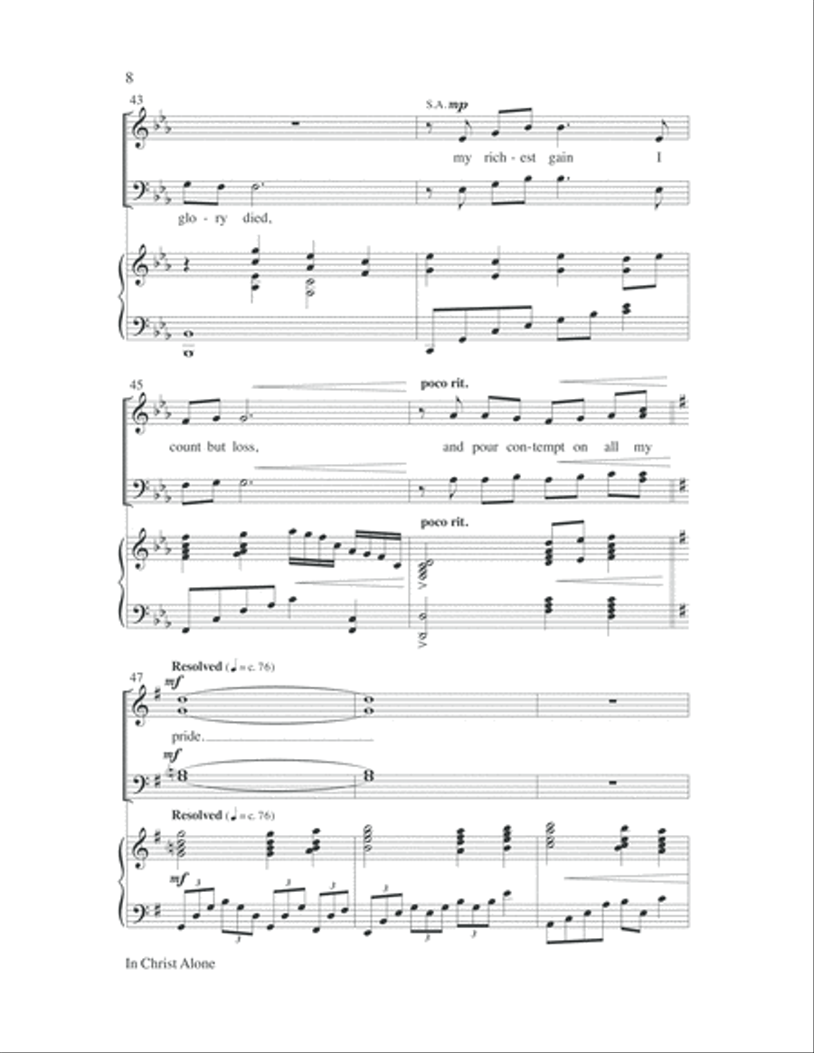 Hope in the Shadows-Score-Digital Download 4-Part scores gallery preview page 12