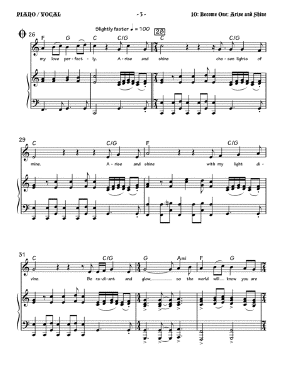 Become One/Arise and Shine Small Ensemble scores gallery preview page 3