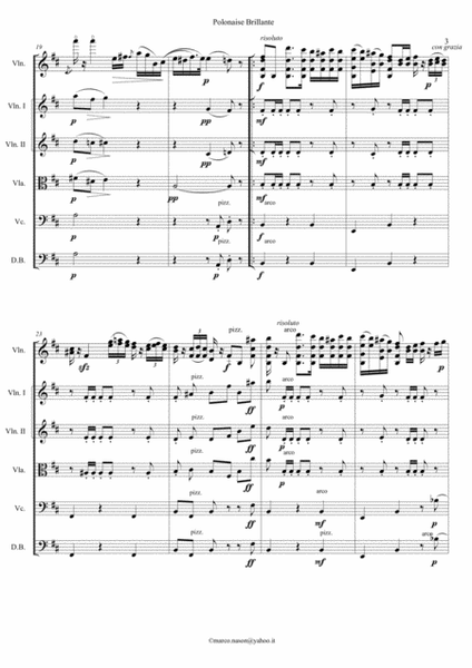 Wieniawski Polonaise Brillante op.4 for violin and string orchestra