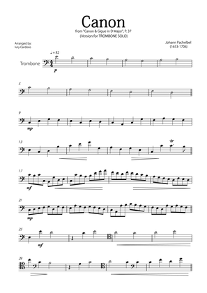 "Canon" by Pachelbel - Version for TROMBONE SOLO.