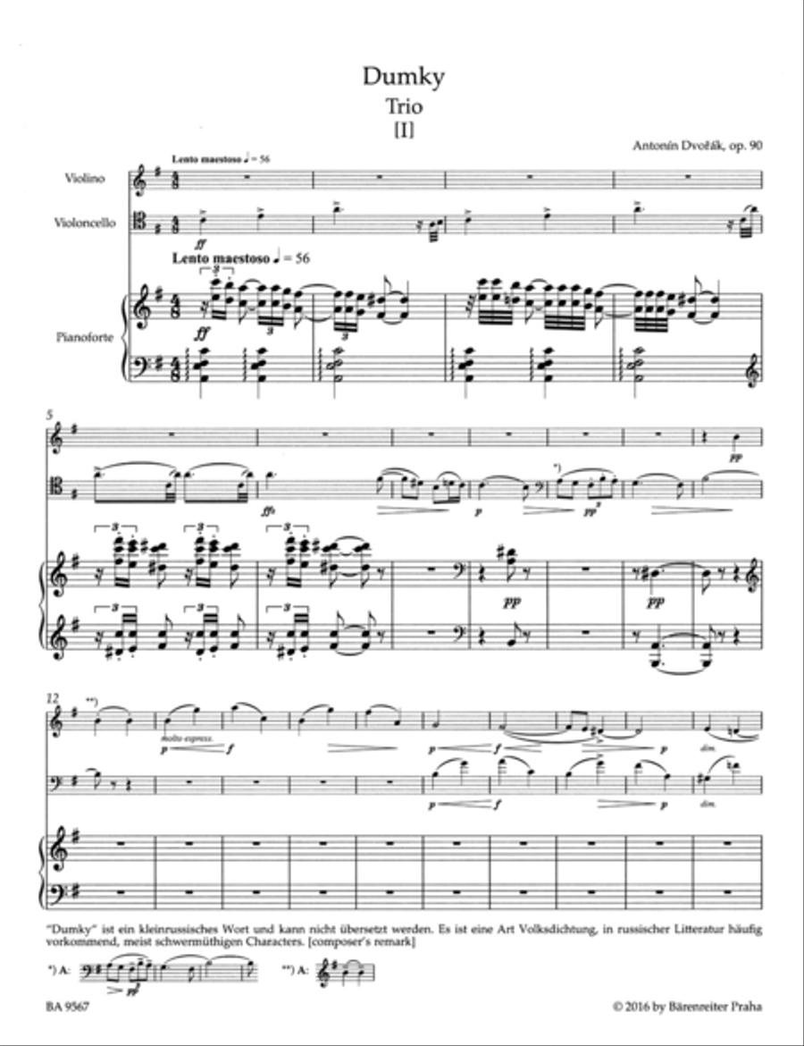 Dumky op. 9 Piano Trio scores gallery preview page 2