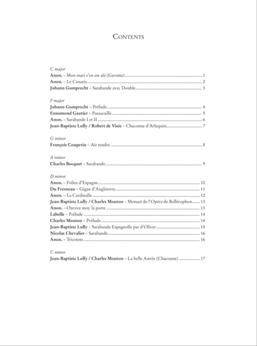 Anthology of 17th Century French Pieces for Baroque Lute - Vol. 1 Lute scores gallery preview page 2
