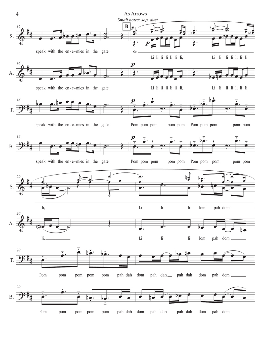 As Arrows (In the Hand of a Mighty Hand) 4-Part scores gallery preview page 4