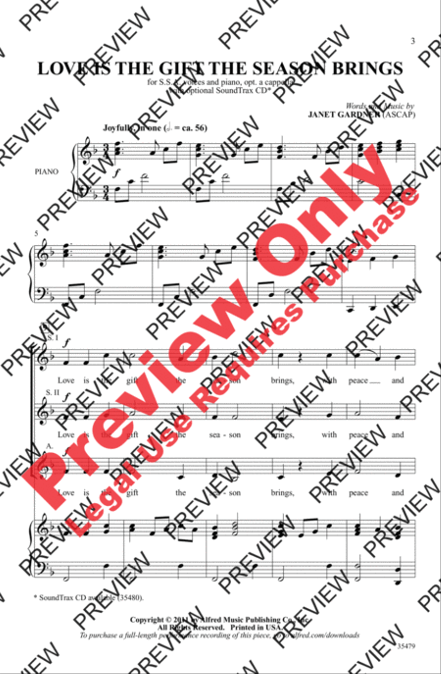 Love Is the Gift the Season Brings Women's Choir scores gallery preview page 2