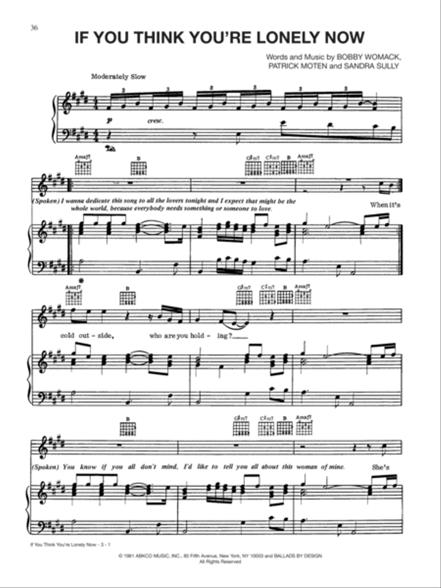 Bobby Womack -- The Poet / The Poet II Piano, Vocal, Guitar scores gallery preview page 3
