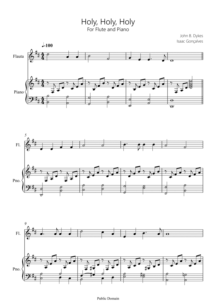 Holy Holy Holy Holy Holy Holy Piano scores gallery preview page 1