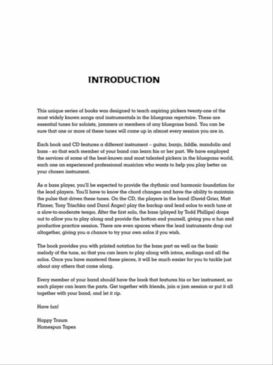 All Star Bluegrass Jam Along for Bass CD scores gallery preview page 3