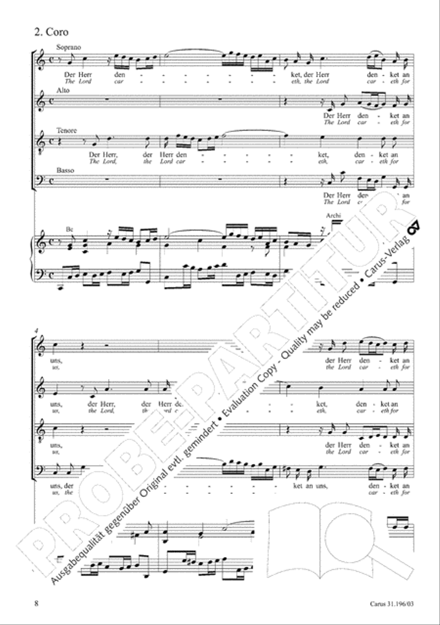 The Lord is mindful of us (Der Herr denket an uns) STB scores gallery preview page 9