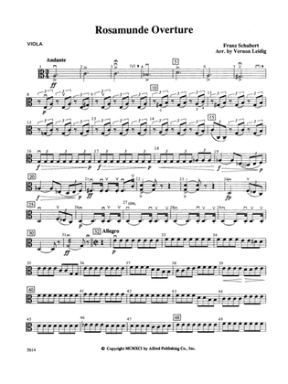 Rosamunde Overture, Opus 26: Viola