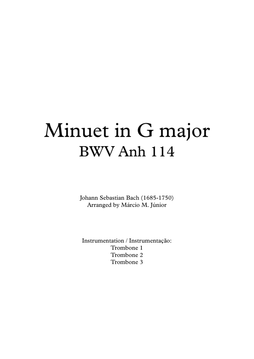 Minuet in G major - BWV Anh 114 image number null