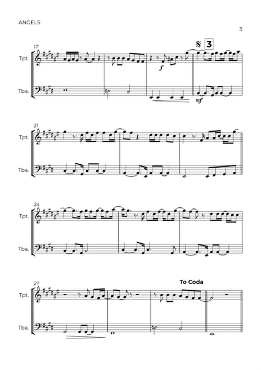 Angels Brass Duet scores gallery preview page 3