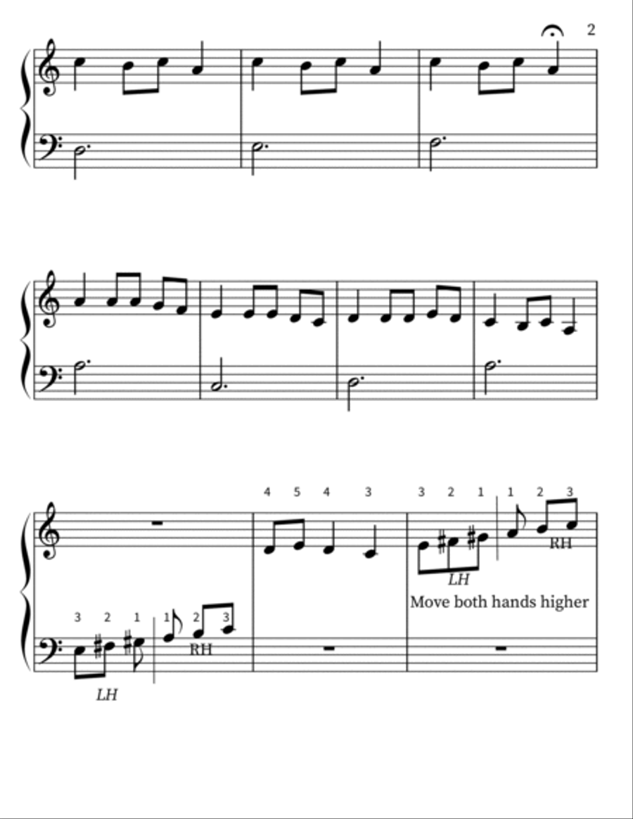 Ukranian Bell Carol Easy Piano scores gallery preview page 2