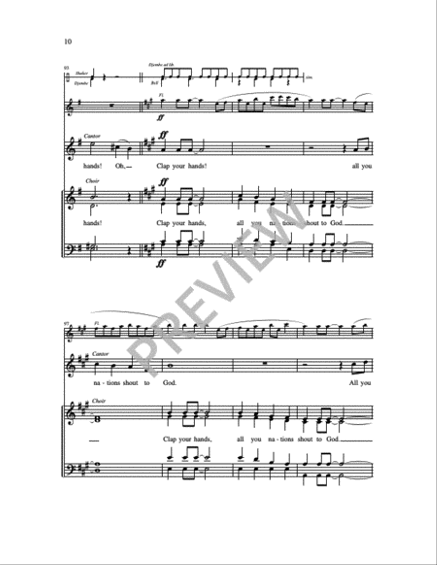 Clap Your Hands 4-Part scores gallery preview page 7