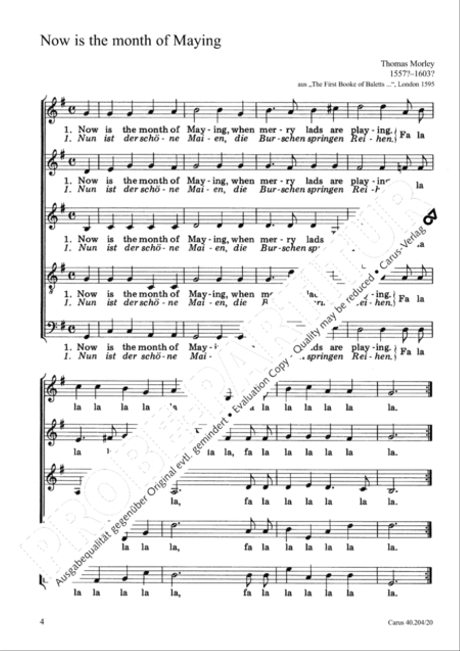 Morley: Zwei Madrigale Choir scores gallery preview page 3