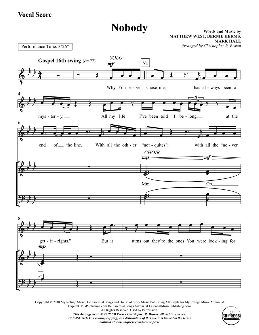 Nobody 4-Part scores gallery preview page 1