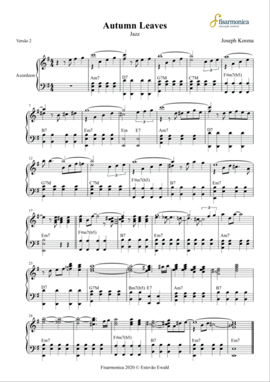 Jazz accordion sheet outlet music