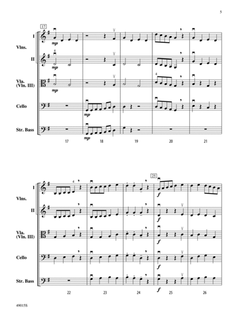 Petite Suite Française: Score