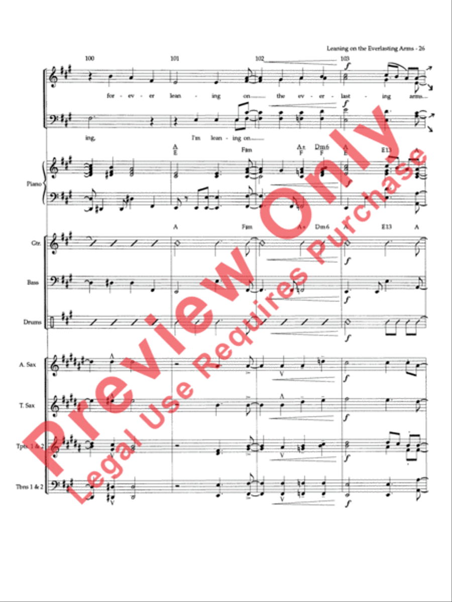Leaning on the Everlasting Arms Choir scores gallery preview page 27