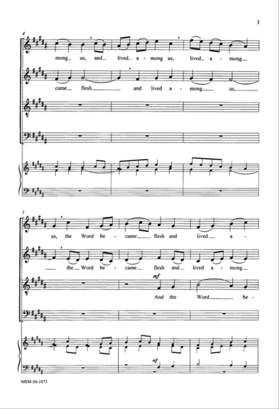 And the Word Became Flesh 4-Part scores gallery preview page 2