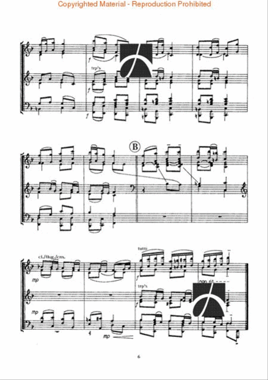 Two Carols Score Only Concert Band scores gallery preview page 7