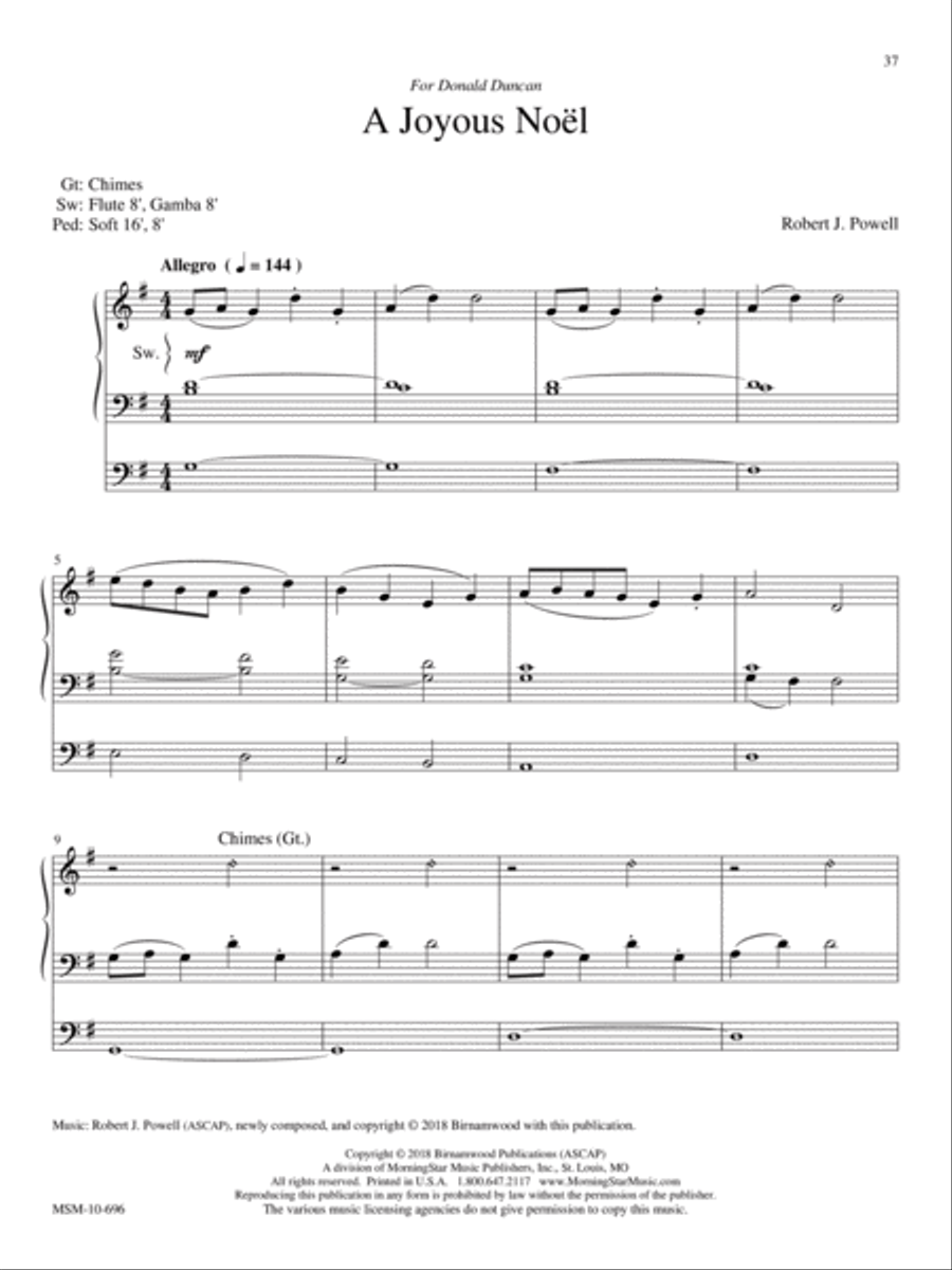 A Joyous Noël A Joyous Noël Organ scores gallery preview page 1