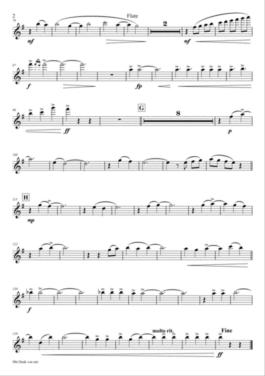 Mit Dank von mir - German Waltz - Octoberfest - Wind Quintet Woodwind Quintet scores gallery preview page 6