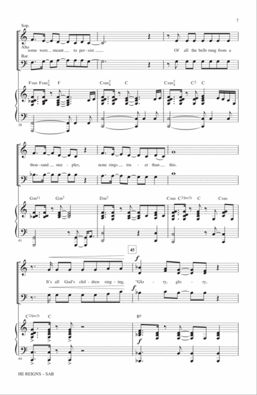 He Reigns 3-Part scores gallery preview page 6