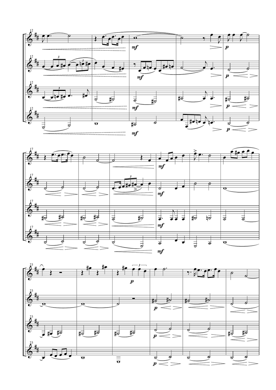 Summertime Woodwind Quartet scores gallery preview page 5