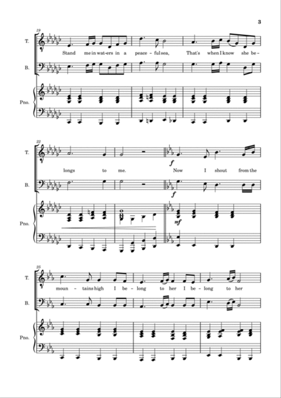 I Am My Country (highland Cathedral) TTBB scores gallery preview page 3