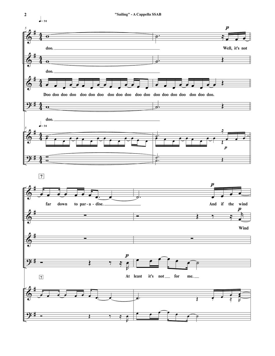 Sailing Sailing 4-Part scores gallery preview page 2